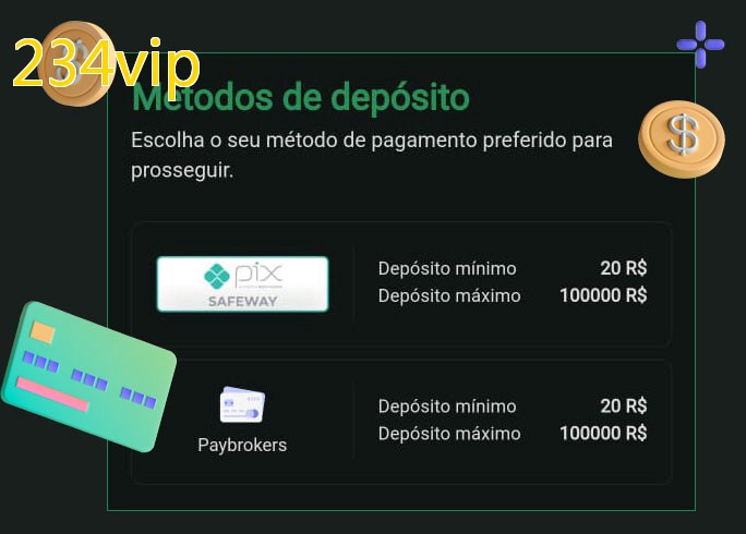 O cassino 234vipbet oferece uma grande variedade de métodos de pagamento
